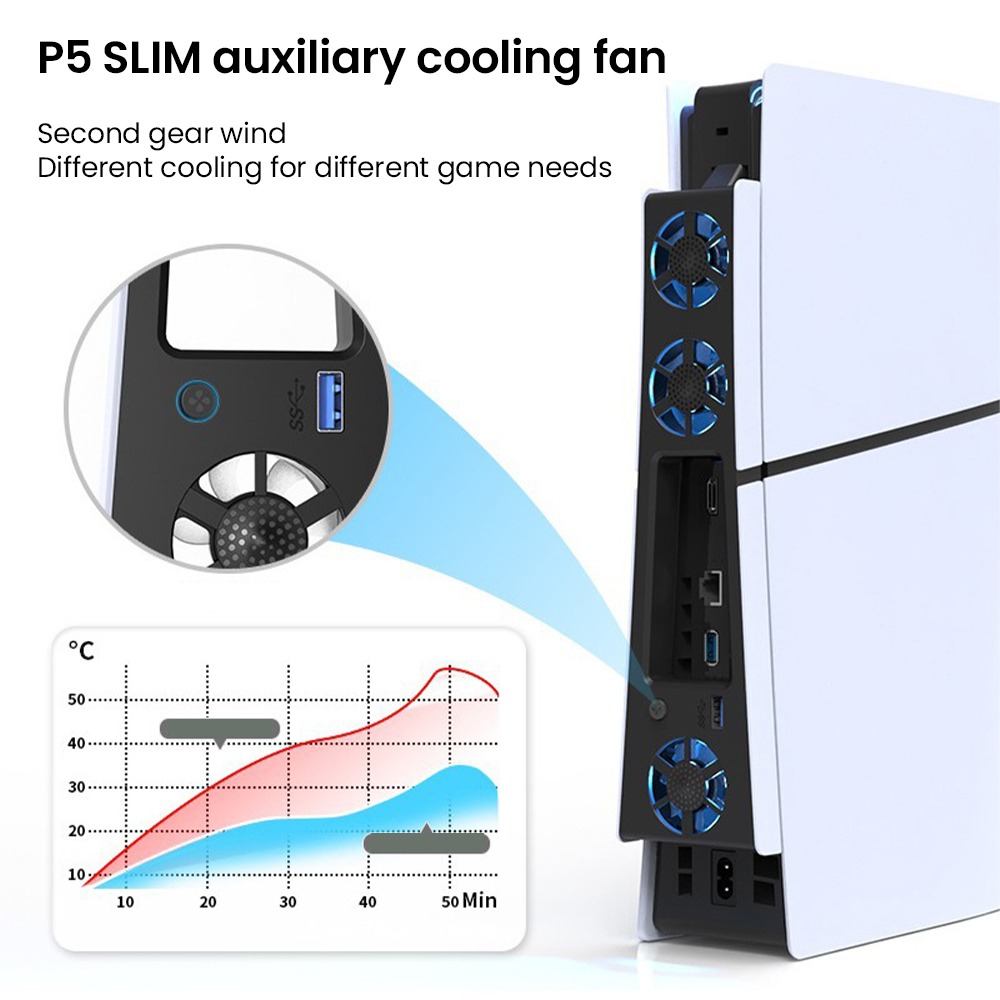 Oyun Soğutucu Fan LED ışık gür - Sony Console Ps5 Slim incelemesi ve fiyatı