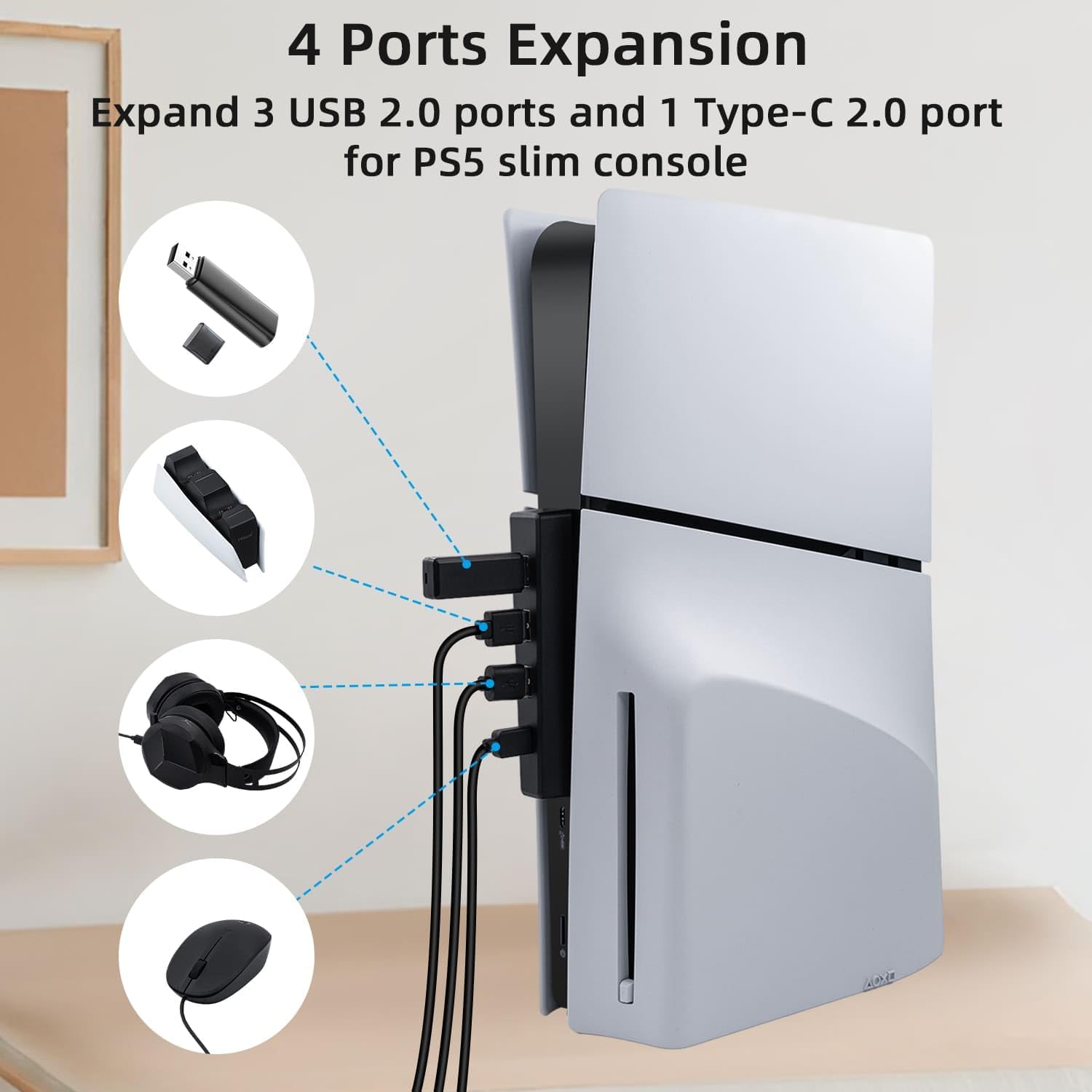 PS5 ince disk için 4 port USB  - Sony Console Ps5 Slim incelemesi ve fiyatı