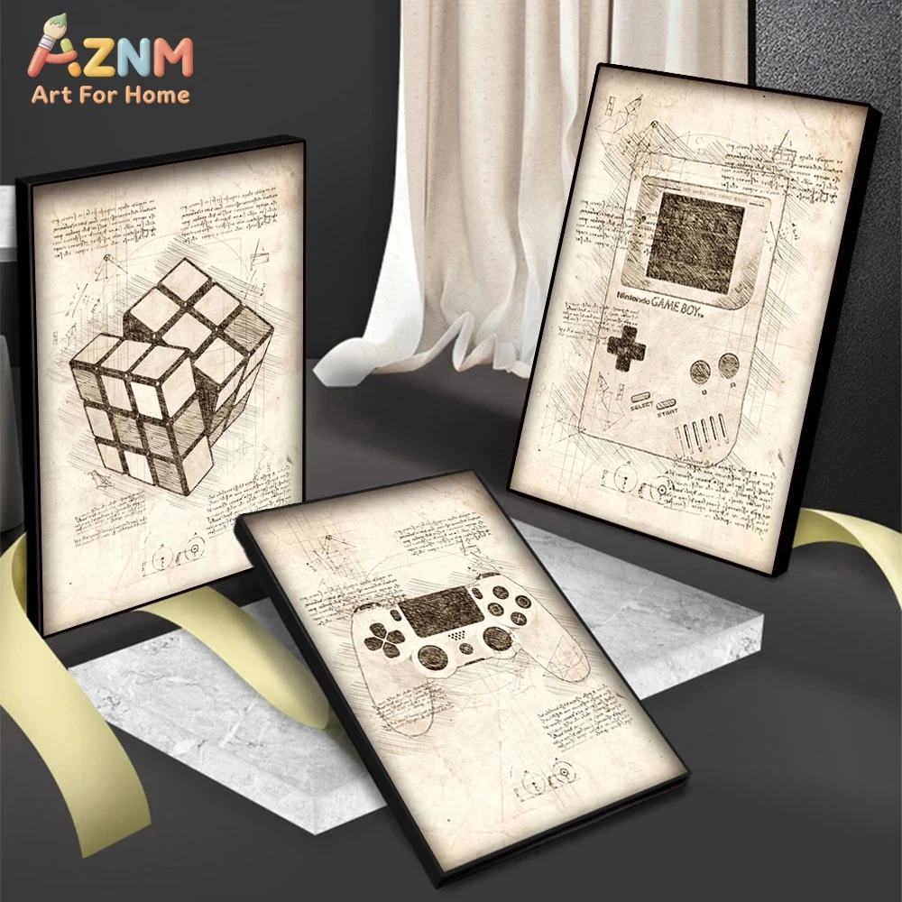 AZNM Vintage Blueprint Oyun Ka - Gaming Console Cube incelemesi ve fiyatı